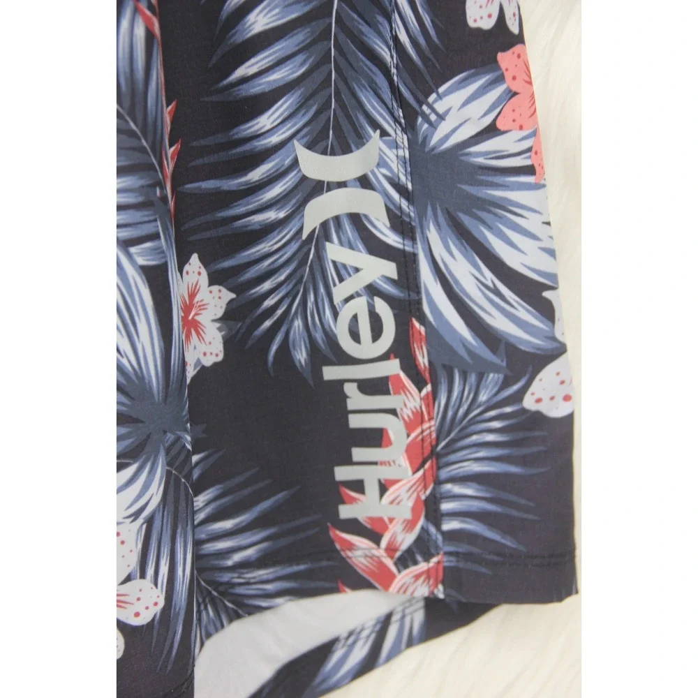 (2)Lot Mens Surf Board Shorts Swim Trunks 36 Hurley Floral Beach Phantom Yellow